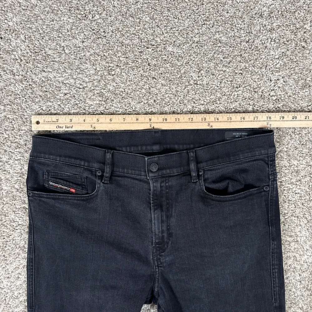 Diesel Jeans Mens 36x34 Black D-Amny Skinny Distressed Ripped Stretch‎
